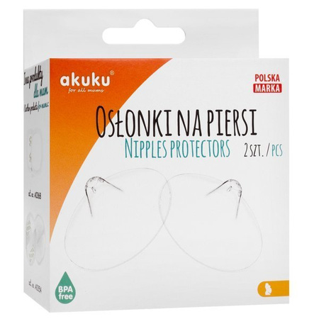 AKUKU Silikonowe Osłonki na Piersi 2 szt. + Etui