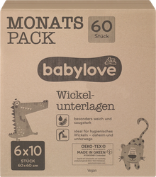 Babylove EKO 60szt. Podkłady do Przewijania 60x60