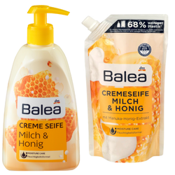 Balea Zestaw Mydło w Płynie do Rąk Mleko Miód 500
