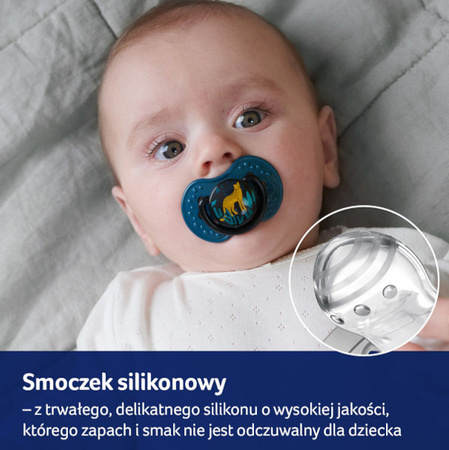 LOVI Smoczek Silikonowy Dynamiczny 0-3 Jungle Vibes Boy