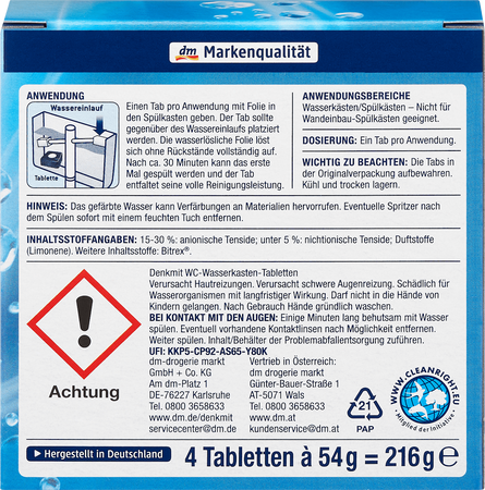 Denkmit Tabletki Ultra Fresh do Spłuczki Ochrona i Świeżość 
