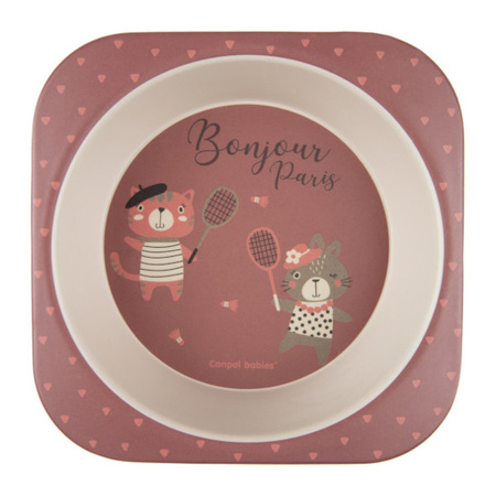 Canpol babies Zestaw Naczyń BONJOUR PARIS Red
