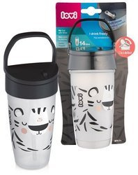 LOVI Kubek ze Słomką ACTIVE Salt&Pepper 350ml