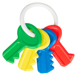 AKUKU Grzechotka Gryzak Kolorowe Klucze