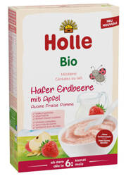 Holle BIO Kaszka Mleczna Owsiana z Truskawkami i Jabłkiem