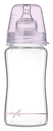 LOVI Butelka Szklana DIAMOND GLASS 250 ml Baby Shower Girl