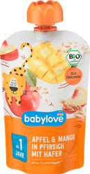 Babylove BIO Mus Brzoskwie Jabłka Mango Owies