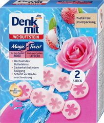 Denkmit Magic Twist WC Zawieszka Róża i Liczi  Zapach i Ochrona przed Zabrudzeniami