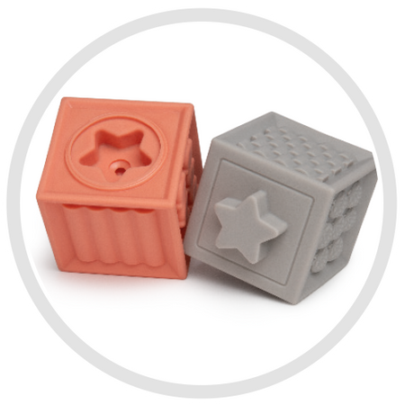 CANPOL Miękkie Klocki Sensoryczne 12 szt. 6m+