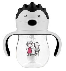 AKUKU Bidon Niekapek ze Słomką z Odważnikiem 250ml