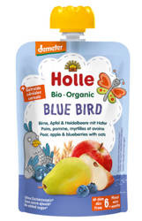 Holle Bio Mus Niebieski Ptak Gruszka Jabłko Jagoda Owies