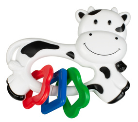 AKUKU Lekka i Poręczna Grzechotka Krówka