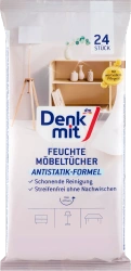 Denkmit Nawilżane Ściereczki do Czyszczenia Mebli z Formułą Antystatyczną
