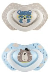 Canpol Smoczek Silikonowy Symetryczny 6-18m 2 szt. BONJOUR PARIS