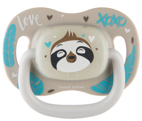 Canpol Smoczek Silikonowy Symertyczny 0-6 Leniwiec