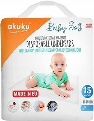 AKUKU Podkład Jednorazowy Baby Soft 40x60cm 15 szt.
