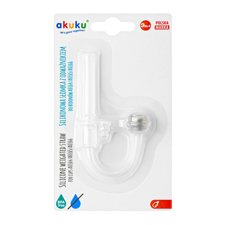AKUKU Silikonowa Słomka z Odważnikiem do Bidonu A0164, A0165, A0166