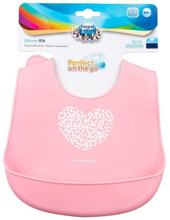 CANPOL Śliniak Silikonowy z Kieszonką Wodoodporny