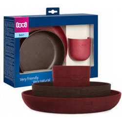 LOVI Zestaw Talerzyk Miseczka Kubek 3w1 Tamarillo