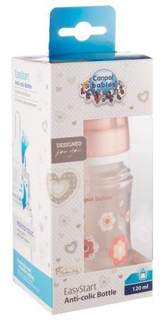CANPOL Szeroka Butelka Antykolkowa 120ml Easy Start