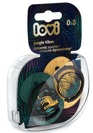 LOVI Smoczek Silikonowy Dynamiczny 0-3 Jungle Vibes Boy