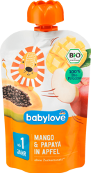 Babylove BIO Mus z Mango Papai i Jabłek