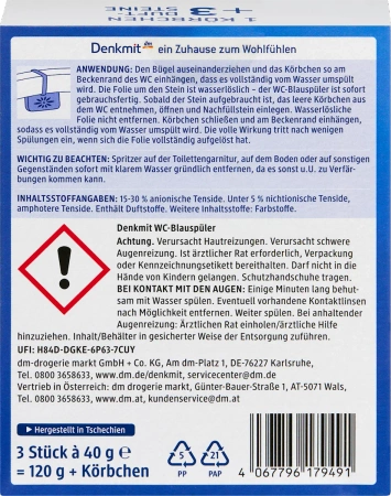 Denkmit Zestaw z Wkładami Niebieski Odświeżacz do WC 