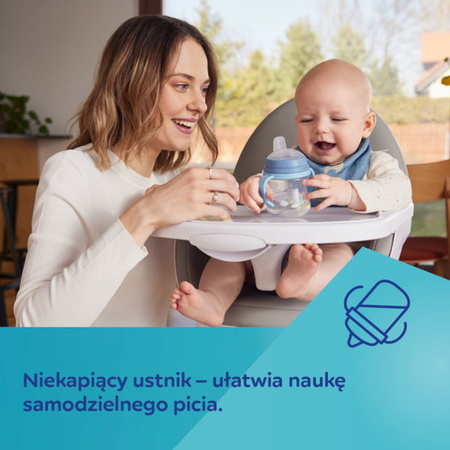 Canpol babies Kubek Treningowy z Silikonowym Ustnikiem BONJOUR PARIS