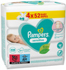 Pampers Chusteczki Nawilżane Sensitive Wipes 4 x 52 = 208 szt