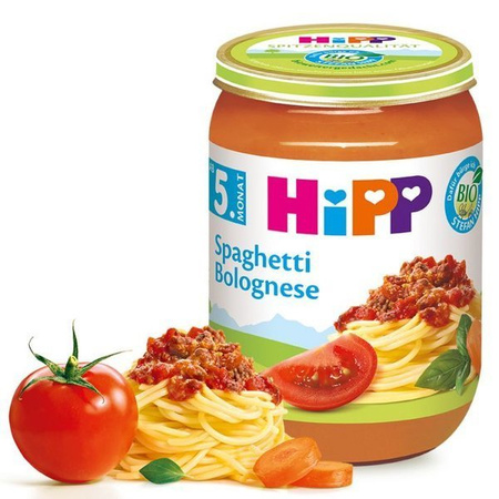 HiPP BIO Spaghetii Bolognese z Wołowinką 