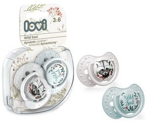 LOVI Smoczek Silikonowy Dynamiczny 3-6m 2 szt. Wild Soul Boy