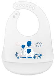 AKUKU Silikonowy Regulowany Śliniak z Kieszonką