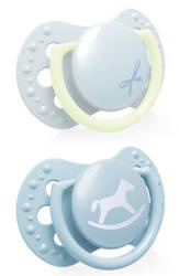 LOVI Smoczek Silikonowy 0-2m Baby Shower Boy
