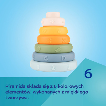 Canpol Sensoryczna Układanka Piramida Gryzak