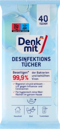 Denkmit Chusteczki Dezynfekujące Bakterie Alergeny
