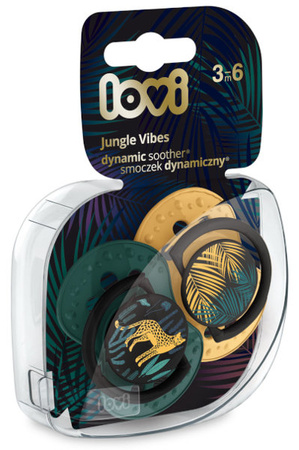 LOVI Smoczek Silikonowy Dynamiczny 3-6 Jungle Vibes Boy