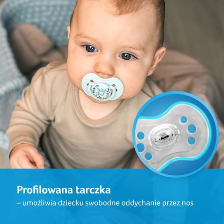 LOVI Smoczek Silikonowy Dynamiczny 6-18m 2 szt. Wild Soul Girl