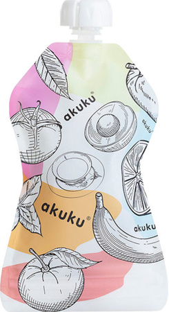 AKUKU Wielorazowe Saszetki/Tubki na Pokarm 5 szt.