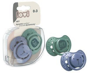 LOVI Smoczek Silikonowy Dynamiczny 0-3m 2 szt Hey Boy