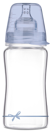 LOVI Butelka Szklana DIAMOND GLASS 250 ml Baby Shower Boy