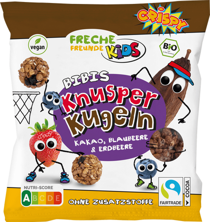 Freche Freunde Chrupiące Kuleczki z Kakao, Jagodami i Truskawkami