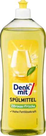Denkmit Płyn do Mycia Naczyń o Zapachu Cytrynowym Skuteczne Usuwanie Tłuszczu i Brudu