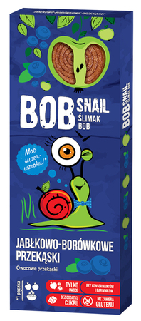 Bob Snail Naturalne Wegetariańskie Żelki Jabłko Borówka