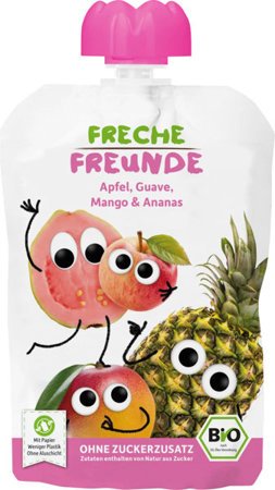 Freche Freunde BIO Mus Jabłko Guawa Mango Ananas