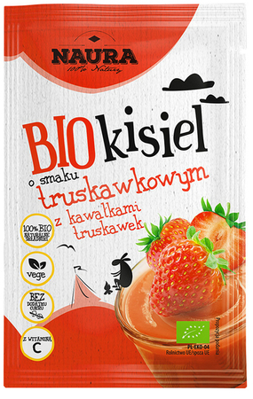 Naura BIO Naturalny Wegetariański Kisiel Truskawkowy